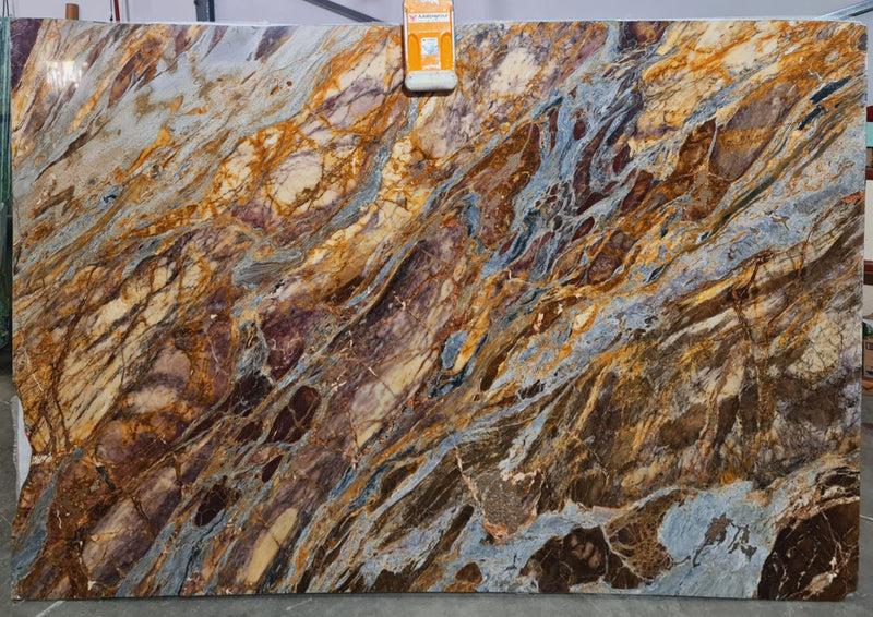 Fusion Blue Exotic Bookmatching Polished Marble Slab