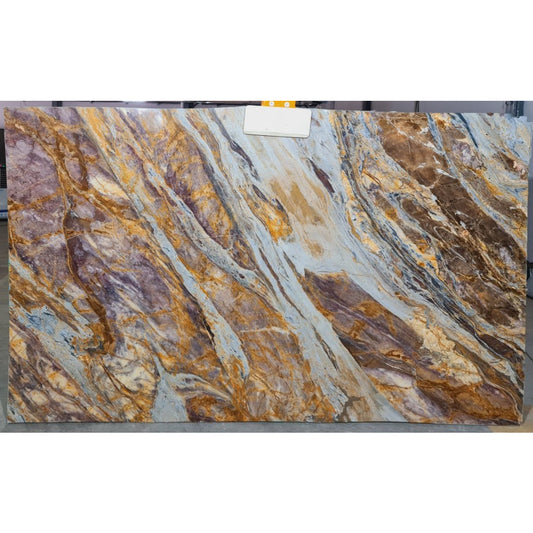 Fusion Blue Exotic Bookmatching Polished Marble Slab