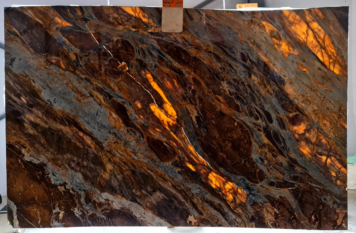 Fusion Blue Exotic Bookmatching Polished Marble Slab