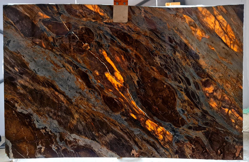 Fusion Blue Exotic Bookmatching Polished Marble Slab