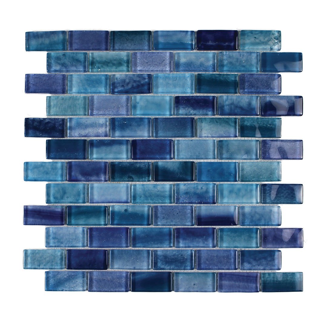 Gemstone Aquamarine, 1" x 2" - Glass Tile - view 10