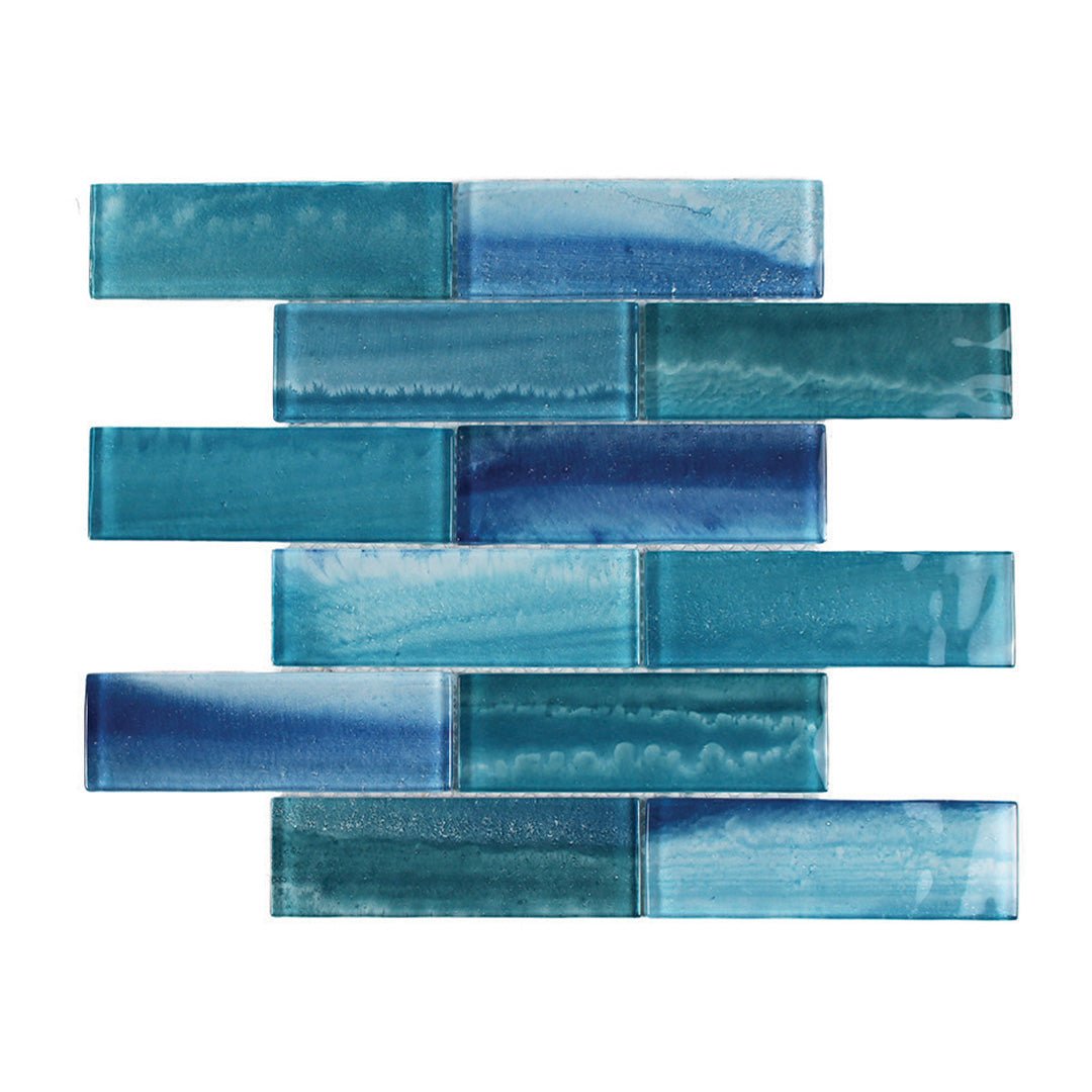 Gemstone Aquamarine, 2" x 6" - Glass Tile - view 4