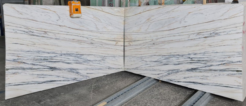 Giallo Beige Bookmatching Polished Marble Slab