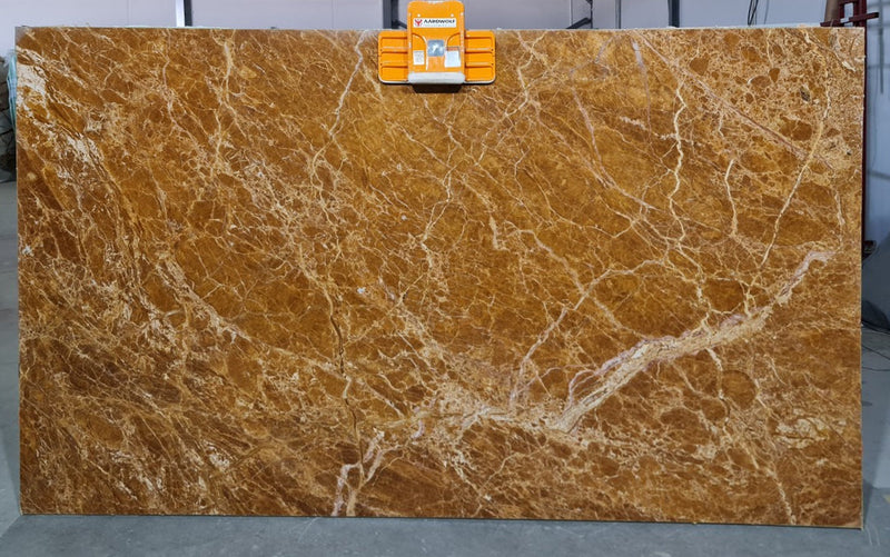 Giallo Siena Bookmatching Polished Marble Slab