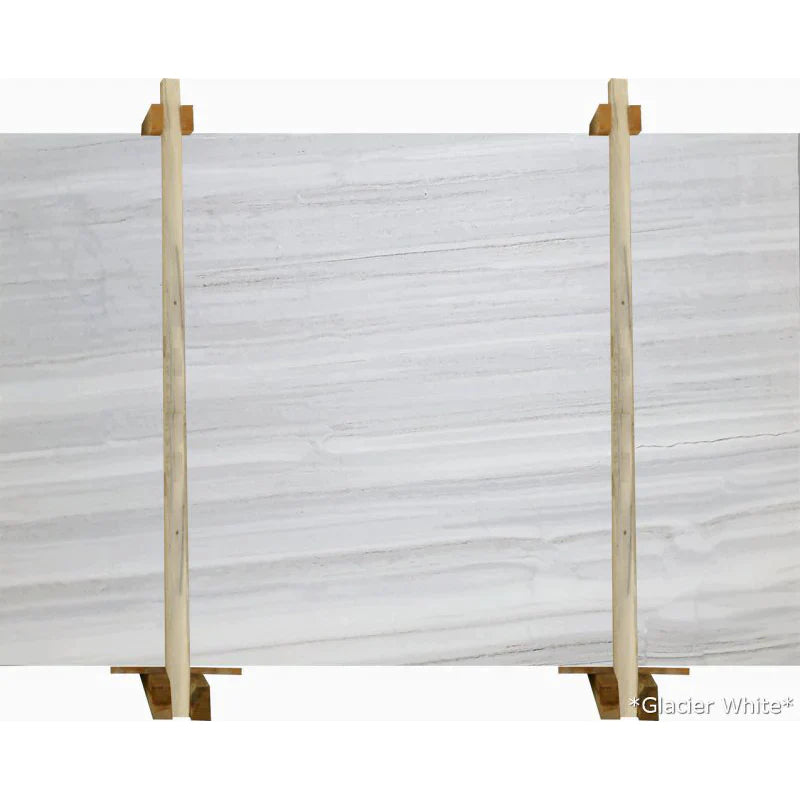 Glacier White Bookmatching Polished Marble Vein-cut Slab