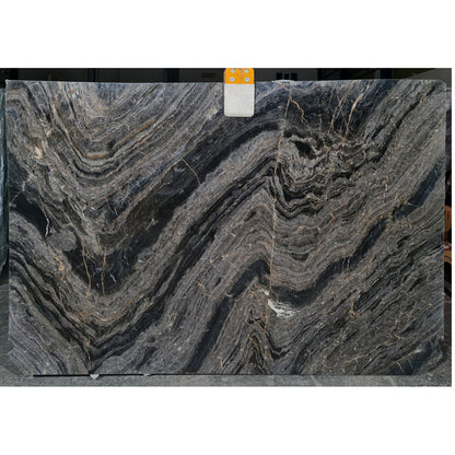 Golden Black Bookmatching Polished Marble Slab