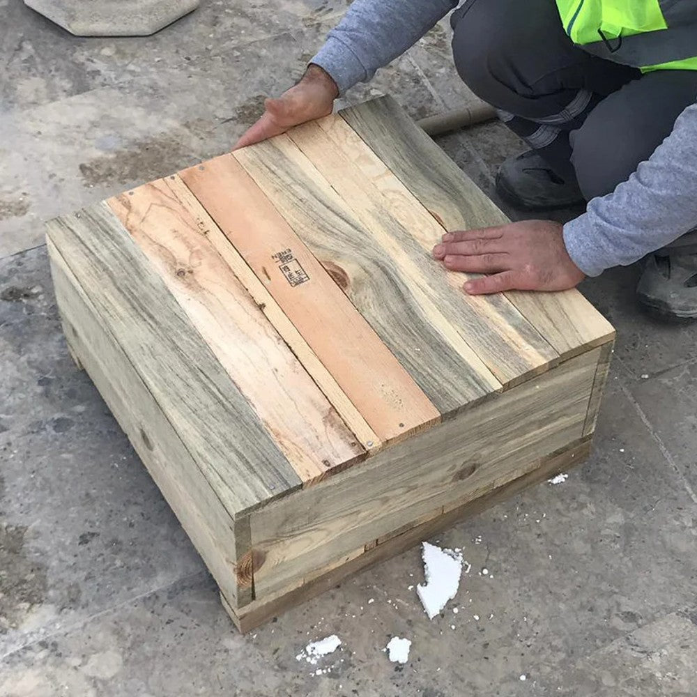 Packaging with strong wooden crate