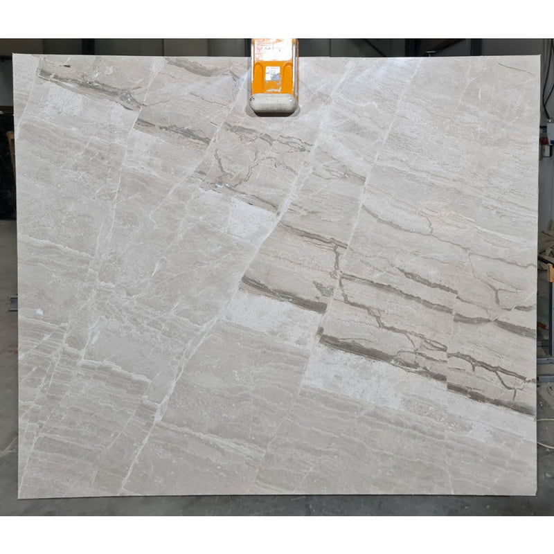 Gray String Bookmatching Polished Marble Slab