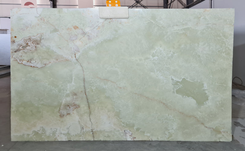 Green Onyx Bookmatching Polished Marble Slab