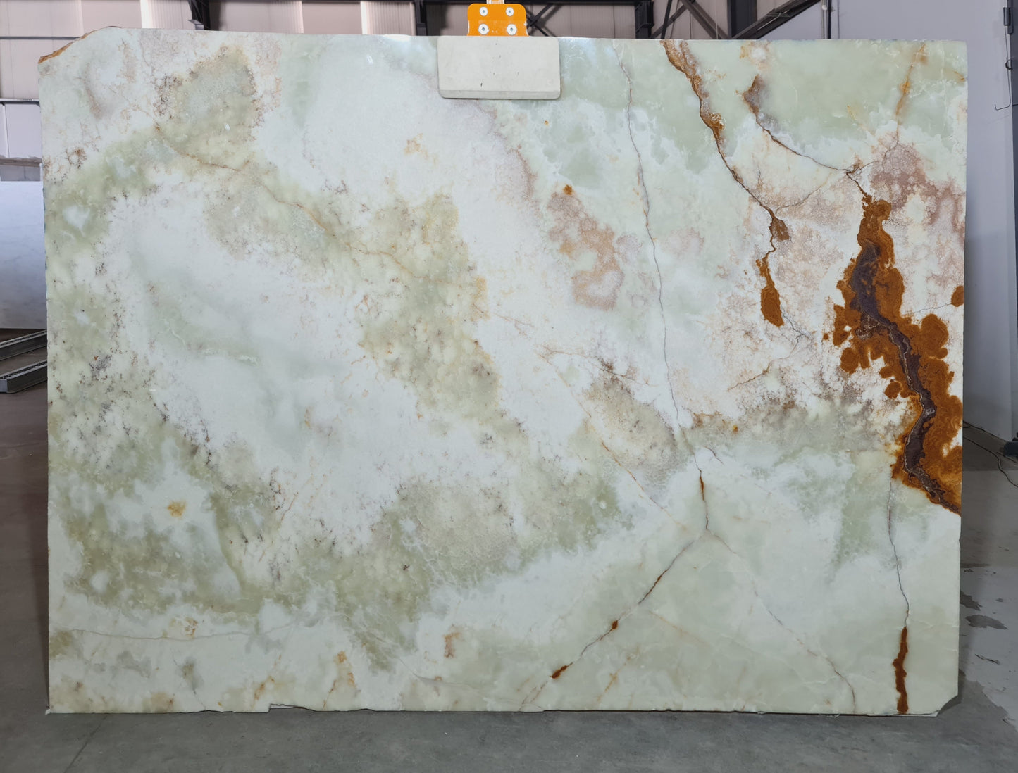 Green Onyx Bookmatching Polished Marble Slab