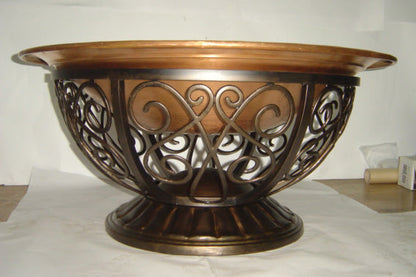 Handmade Wrought Iron Motif Fire Pit