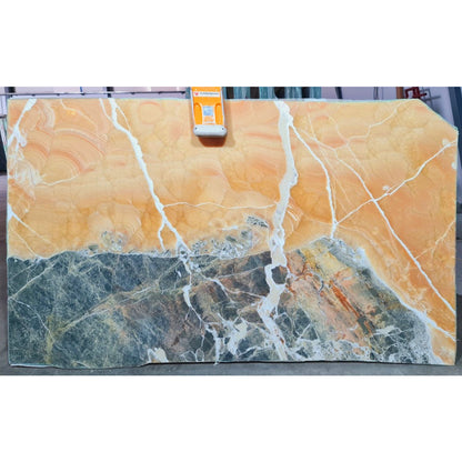 Honey Onyx Bookmatching Polished Marble Slab