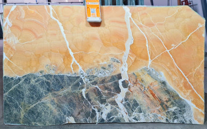 Honey Onyx Bookmatching Polished Marble Slab