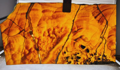 Honey Onyx Bookmatching Polished Marble Slab