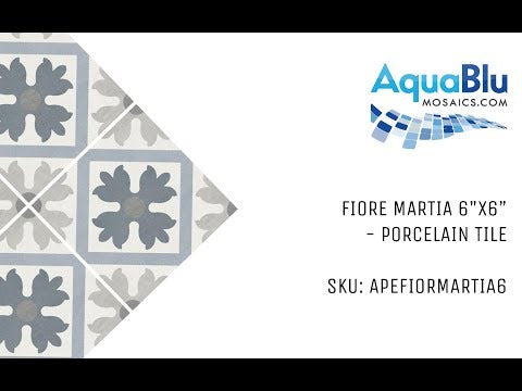 Martia, 6" x 6" - Porcelain Pool Tile - view 56