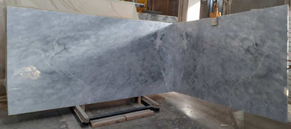 Ice Blue White Bookmatching Polished Marble Slab