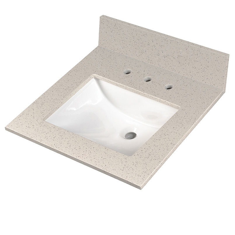 MSI Iced White Vanity Top With Sink