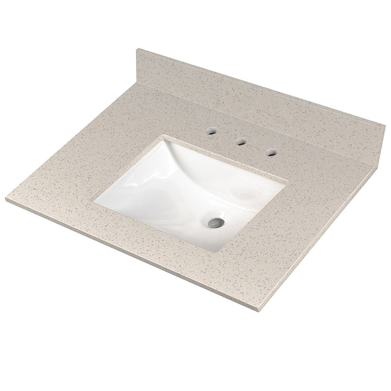 MSI Iced White Vanity Top With Sink