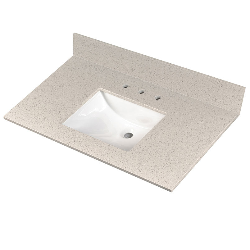 MSI Iced White Vanity Top With Sink