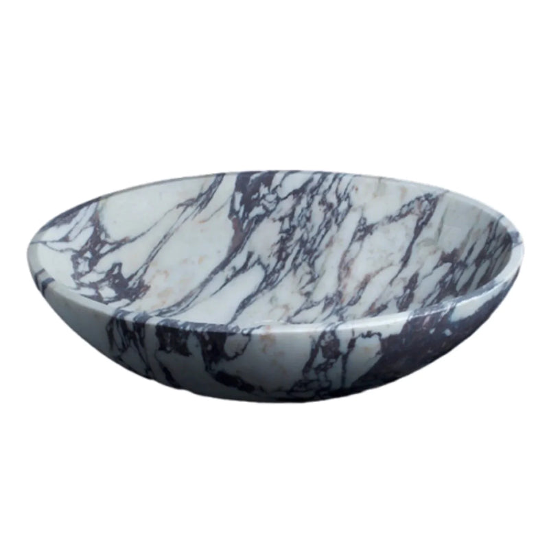 Calacatta Viola Marble Oval Shape Above Vanity Bathroom Sink (W)14" (L)18" (H)5"