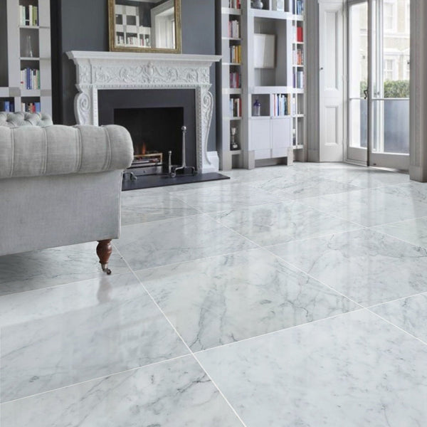 White Marble Floor Tiles Design