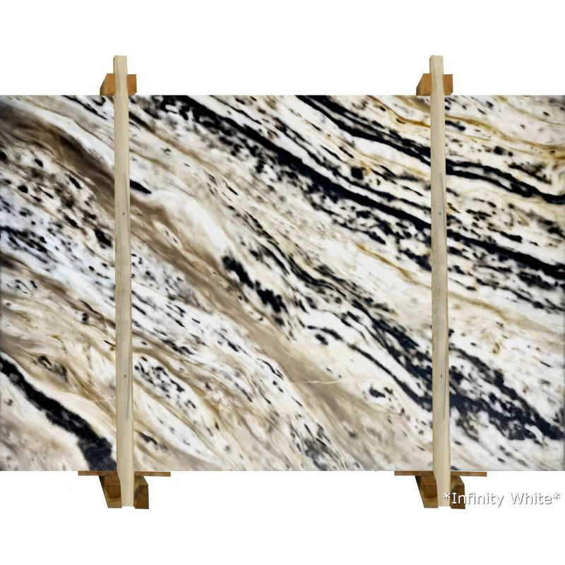 Infinity White Bookmatching Polished Marble Slab