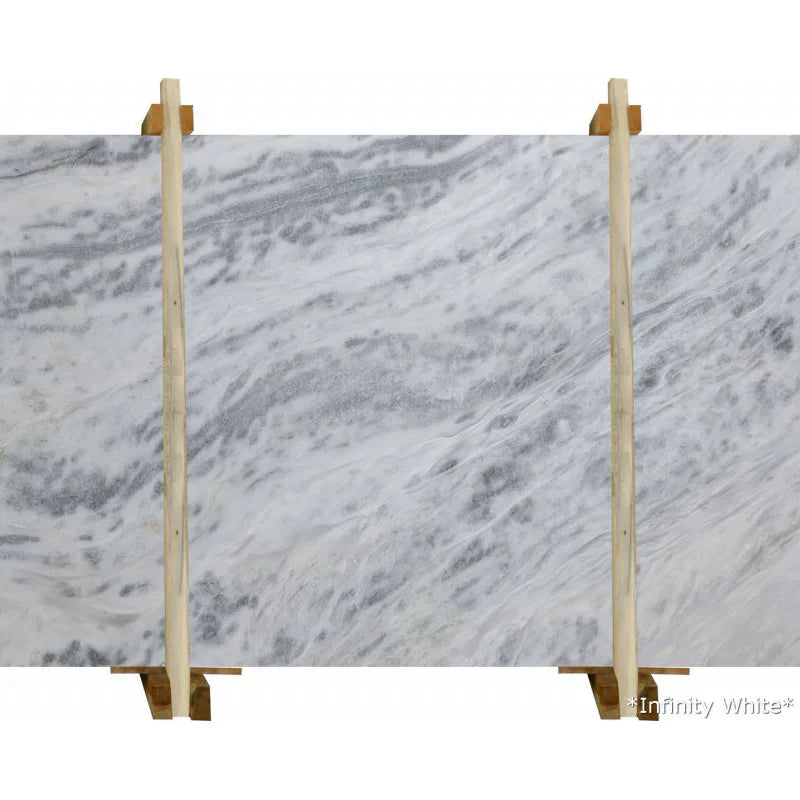 Infinity White Bookmatching Polished Marble Slab