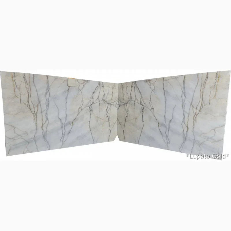 Lupato Gold White Bookmatching Polished Marble Slab