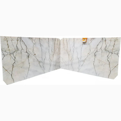 Lupato Gold White Bookmatching Polished Marble Slab