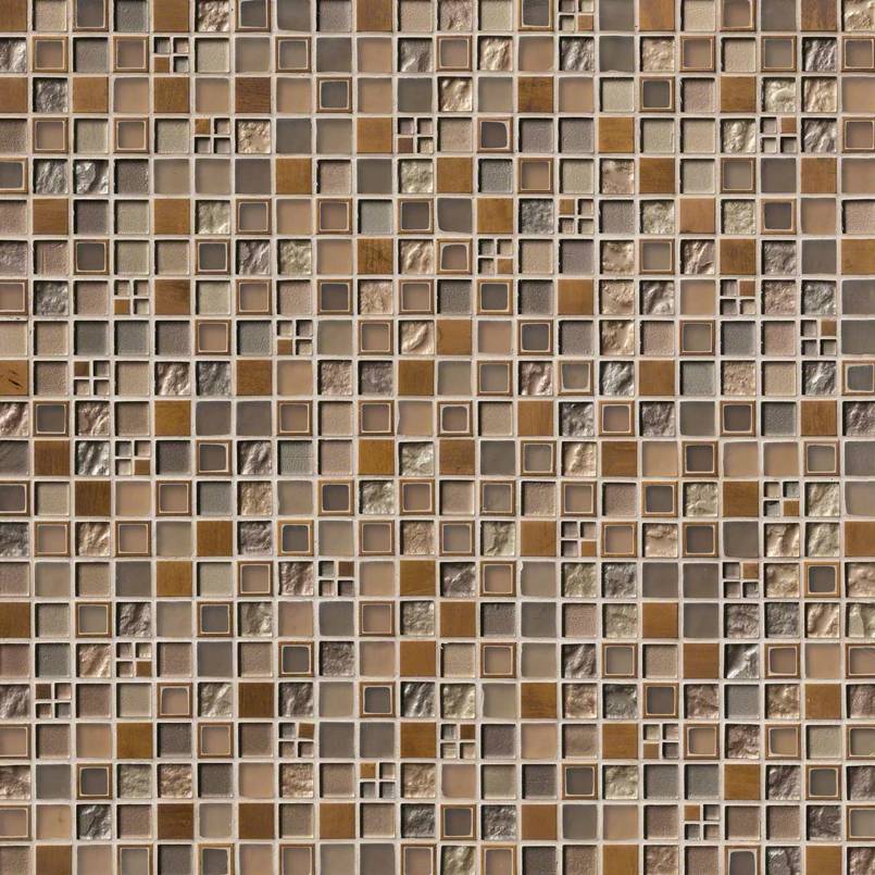 MSI Manhattan Blend Glass & Metal Tile