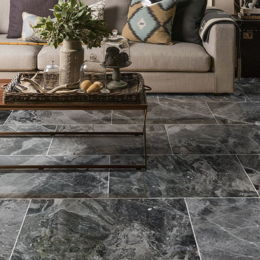 Manhattan Gray Marble Polished Floor and Wall Tile