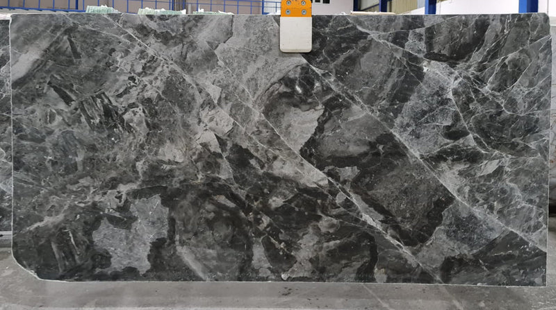 Manhattan Gray Bookmatching Polished Marble Slab