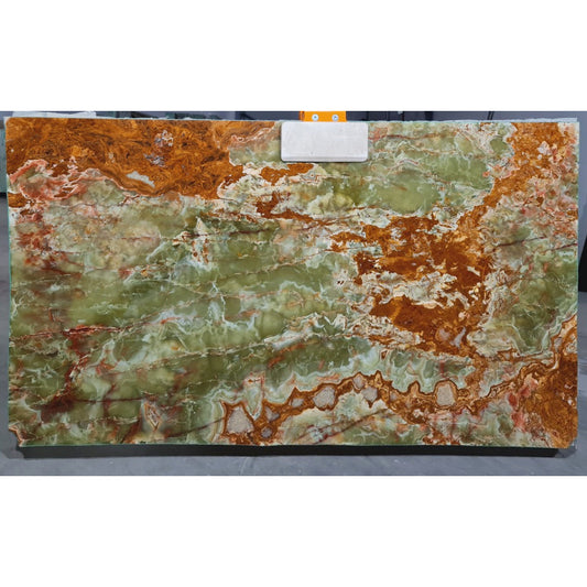 Maple Onyx Bookmatching Polished Marble Slab