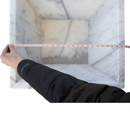 Turkish Carrara White Marble Natural Stone Fire Pit