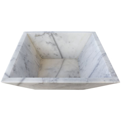 Turkish Carrara White Marble Natural Stone Fire Pit