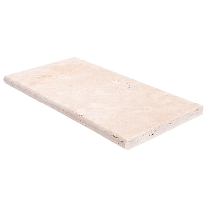 Travertine 12"x24" Miletos Ivory Tumbled Pool Coping