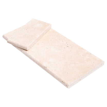 Travertine 12"x24" Miletos Ivory Tumbled Pool Coping