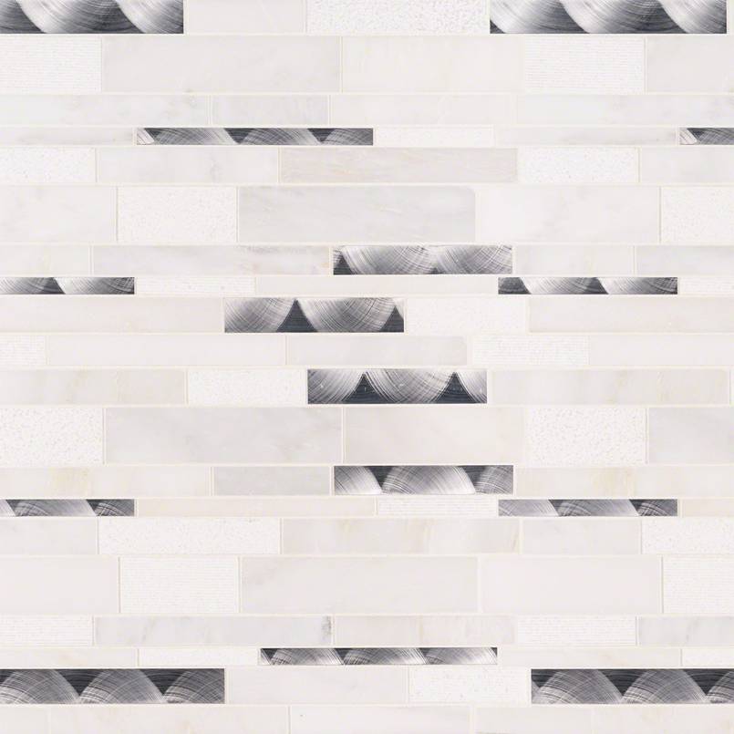 MSI Moderno Blanco Glass & Metal Tile