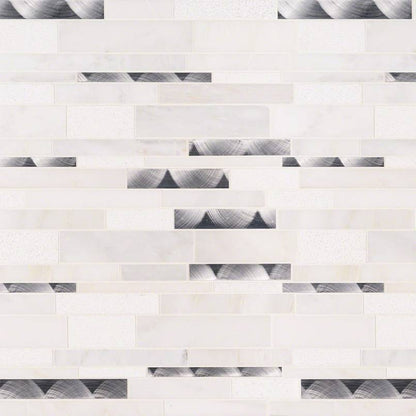 MSI Moderno Blanco Glass & Metal Tile