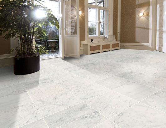 Mugla White Marble Tiles Polished Floor and Wall Tile