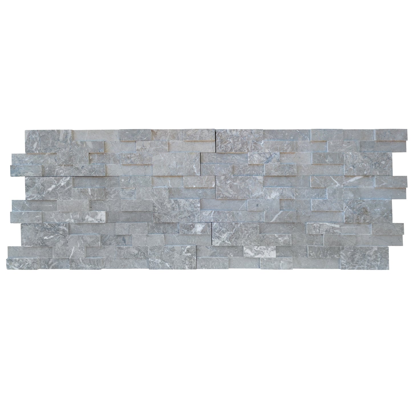 Moon Grey Ledger 3D Panel 6"x24" - Honed surface Natural Marble Wall Tile