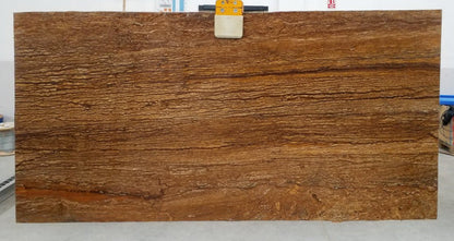 Mystic Bookmatching Polished Travertine Slab