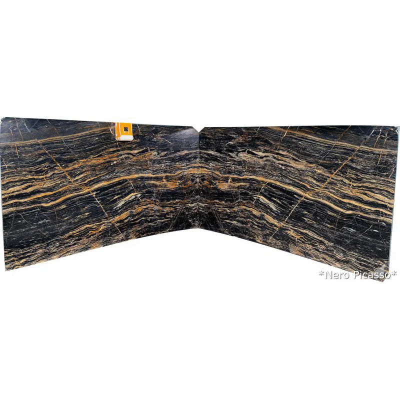 Nero Picasso Bookmatching Polished Marble Slab