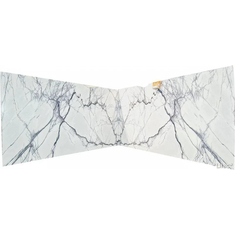 New York White Bookmatching Polished Marble Slab