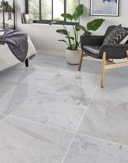 Nimbus White Marble Polished Floor and Wall Tile