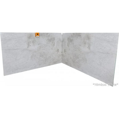 Nimbus White Translucent Bookmatching Polished and Honed Marble Slab