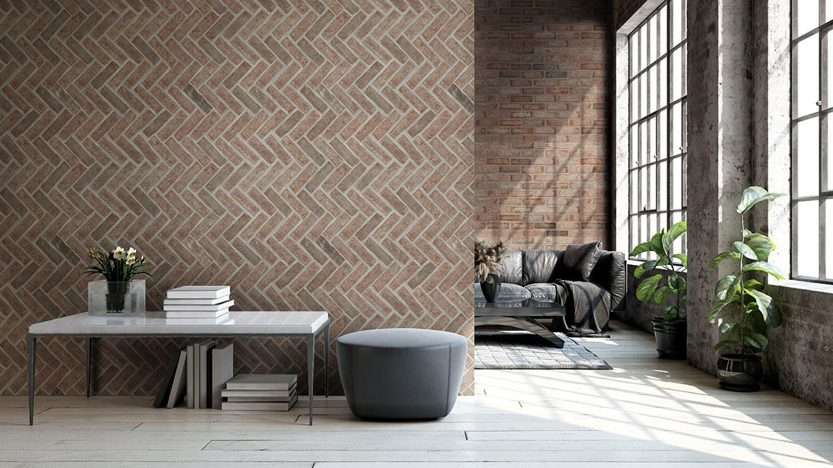 MSI Noble Red®Reclaimed Clay Brick - Herringbone