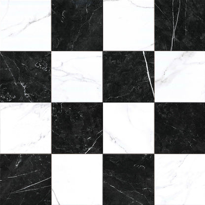 MSI Noir Blanc Grid Porcelain Tile