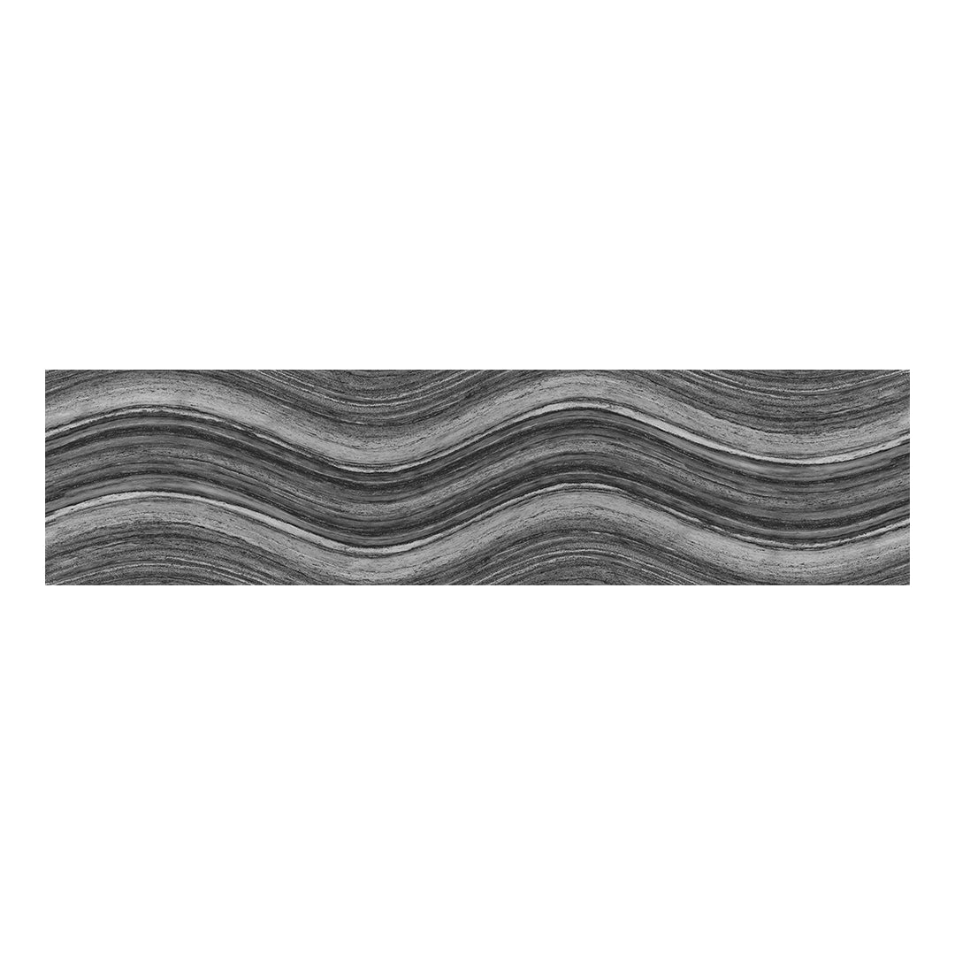Ocean Wave Charcoal, 6" x 24" - Porcelain Tile - view 4