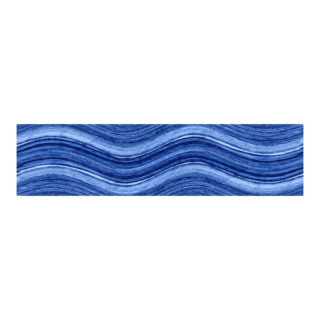 Ocean Wave Cobalt, 6" x 24" - Porcelain Tile - view 7